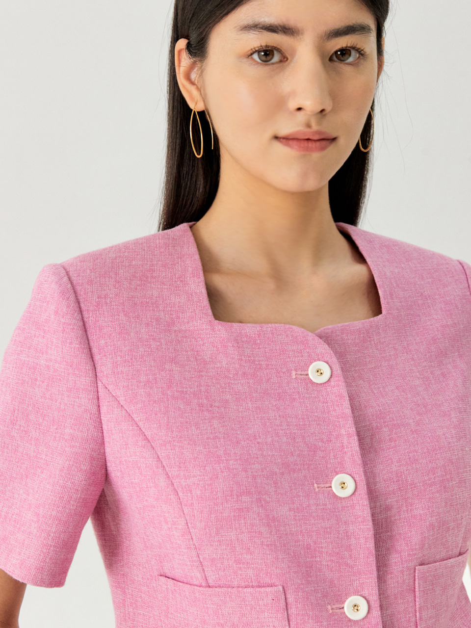 Tulip Short sleeve jacket (Pink)