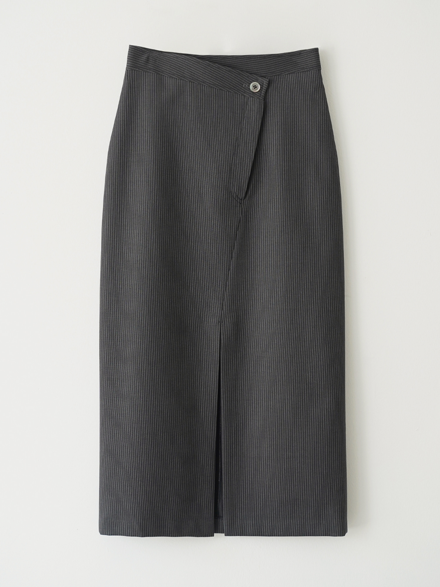 Stripe Unbalance Skirt  (Gray)
