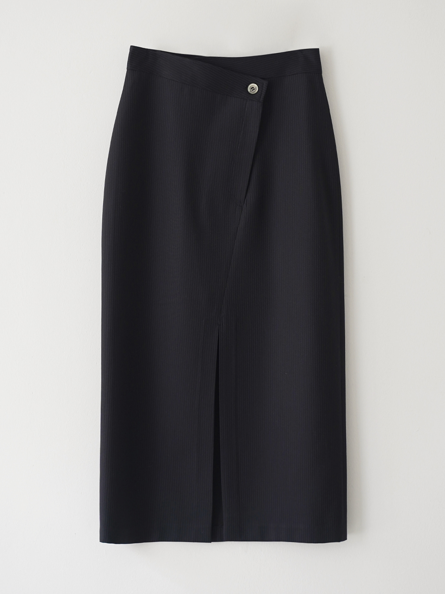 Stripe Unbalance Skirt  (Navy)