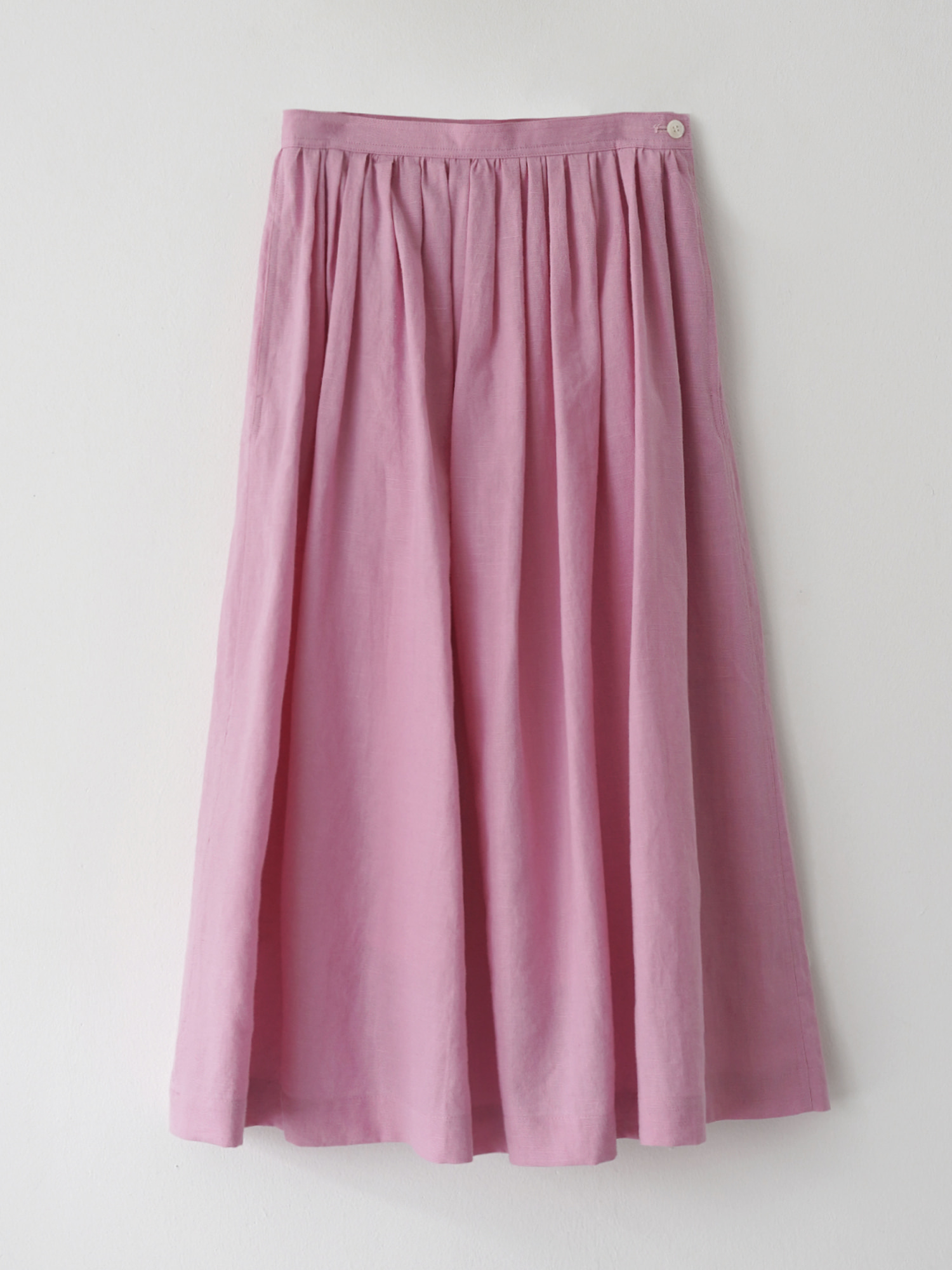 Jane Linen Flare skirt (Pink)