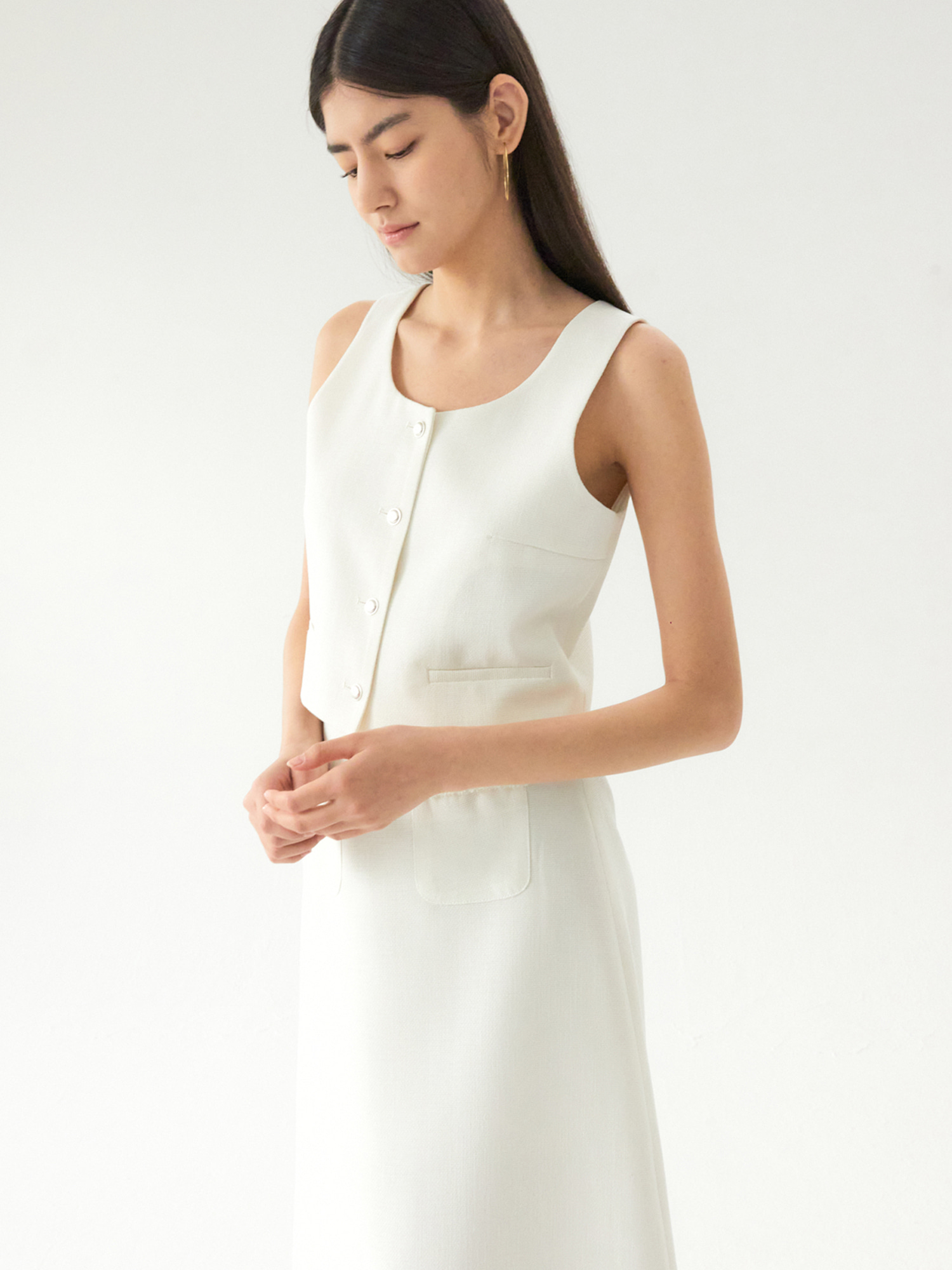 Jubiler Midi Skirt (White)