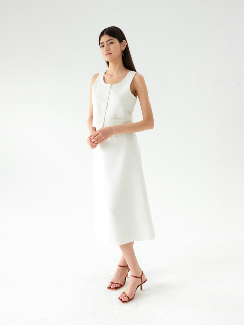 Jubiler Midi Skirt (White)