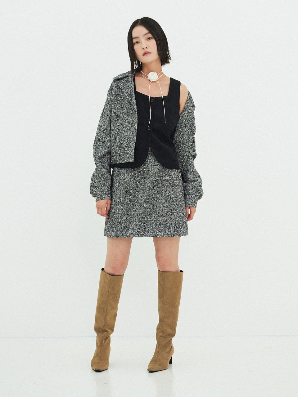 Julia Boucle Mini Skirt (Bocaci wool)